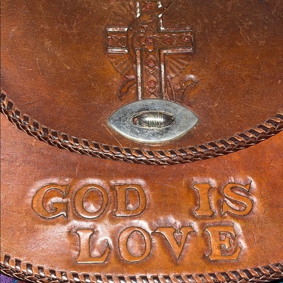 Vintage 1960’s leather hand tooled purse - Picture 2 of 4